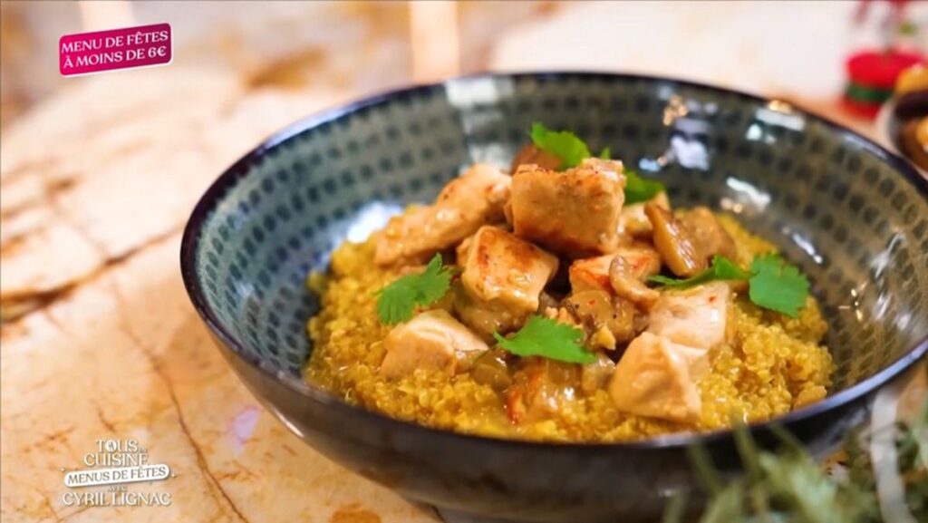 Tous en cuisine avec Cyril Lignac : Sauté de volaille et risotto au potimarron