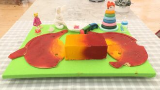 La recette d’entremets coco, framboise &amp;amp; mangue sur dacquoise Souchet de Salimata pour l’épreuve créative du Meilleur Pâtissier (épisode 1)