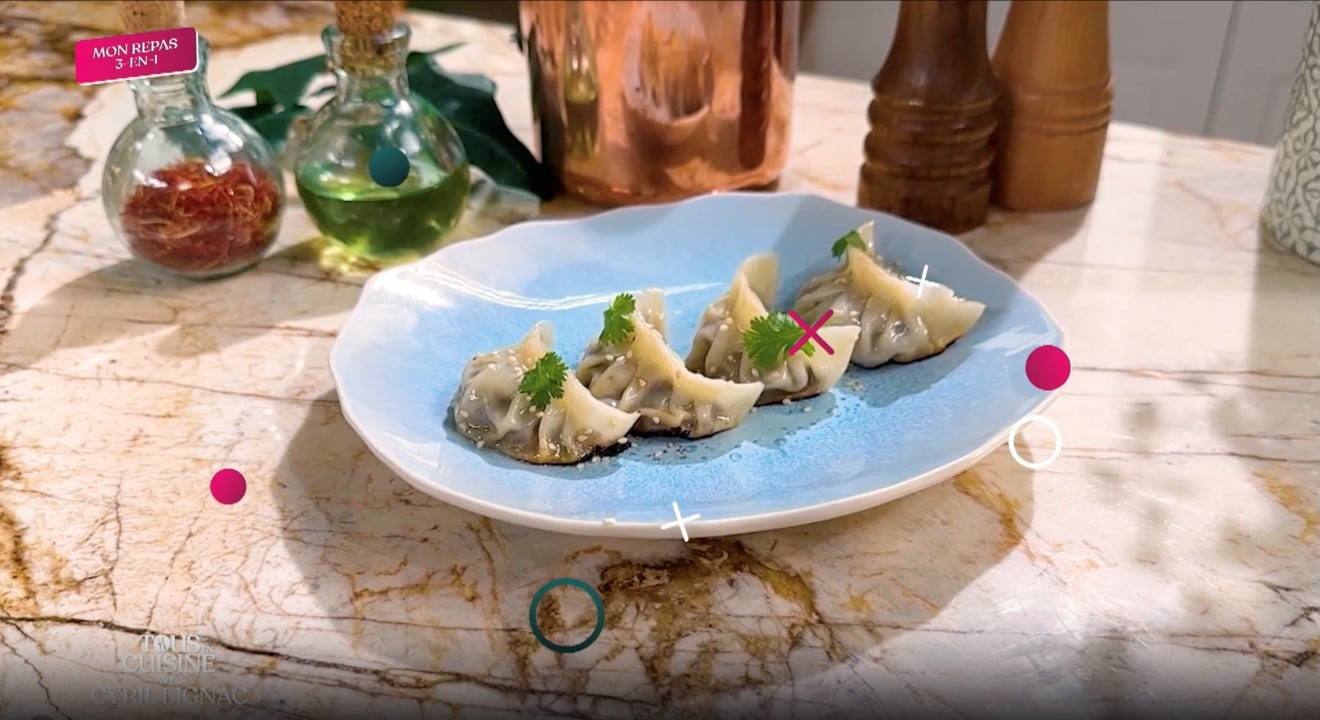 Recette Gyozas de boeuf aux herbes de Cyril Lignac Tous en cuisine