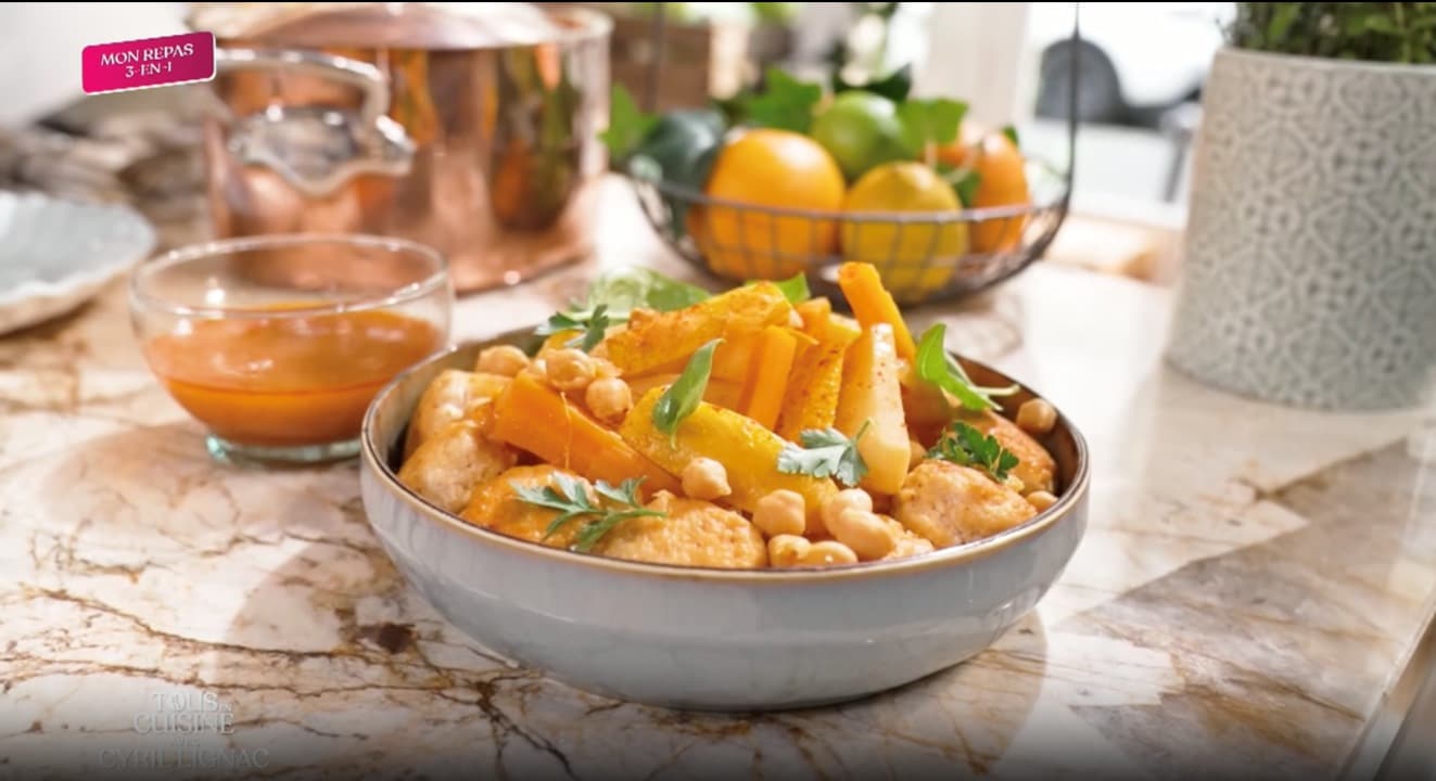 Recette couscous de légumes et boulettes de poulet de Cyril Lignac Tous en cuisine