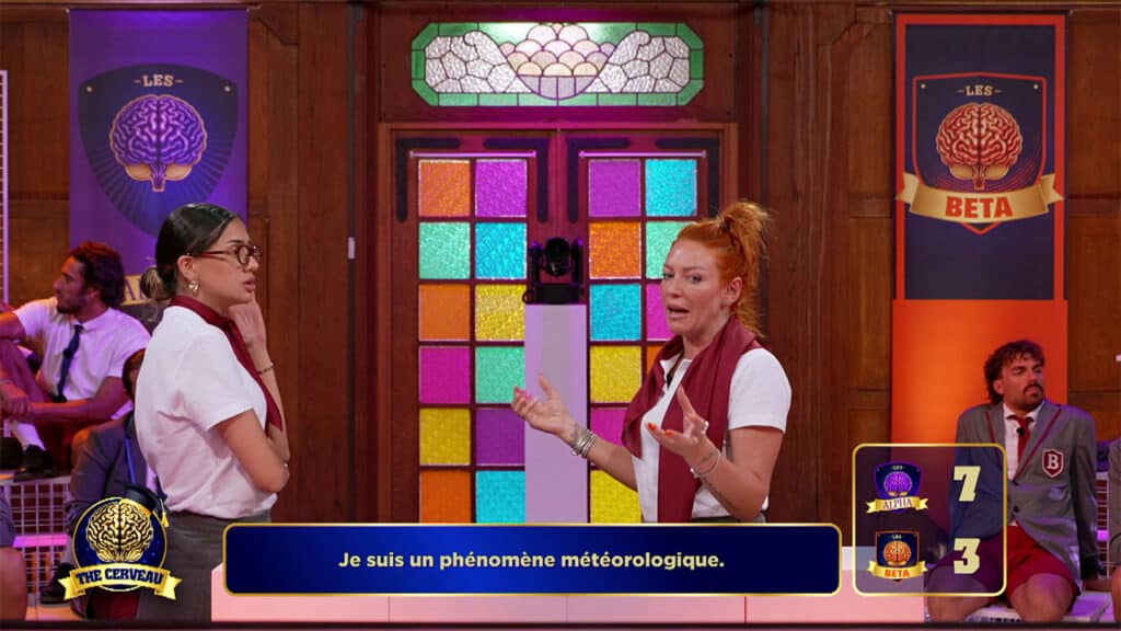 Kayla et Tressia se disputent lors de l'épreuve de The Cerveau