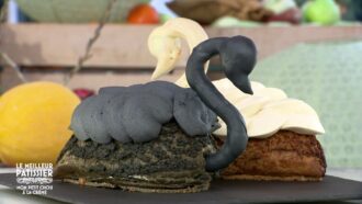 Les Cygnes : la recette du gâteau de Mercotte pour l&#039;épreuve technique du 6 novembre (Le Meilleur Pâtissier)