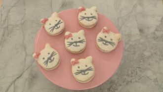 Recette de macarons &quot;chat&quot; revisités de Seb pour l’épreuve classique du 27 novembre (Le Meilleur Pâtissier)