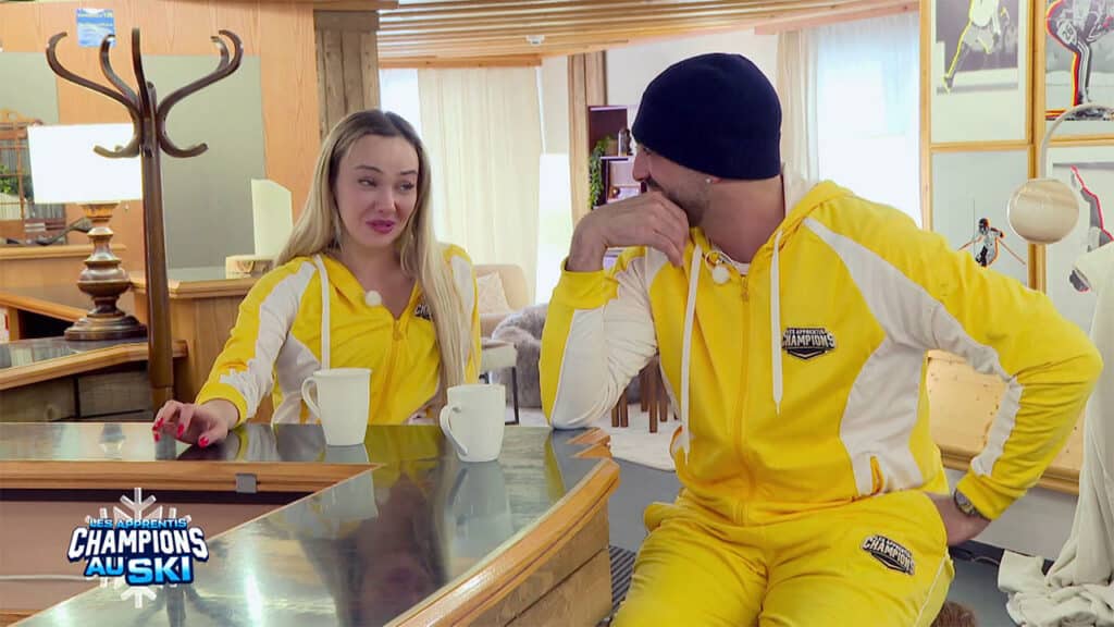 Anthony Alcaraz avoue à Solène qu'elle lui plaît dans Les Apprentis Champions au ski du 22 janvier