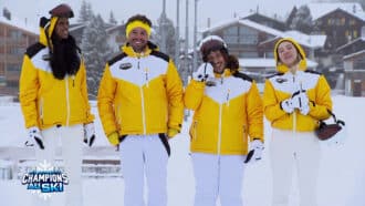 Les Apprentis Champions au ski : les Jaunes remportent le défi des nuls et protègent Olivanie