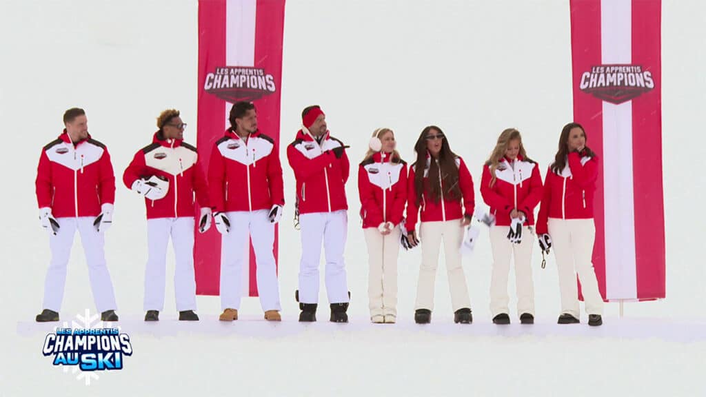 Les candidats de l'équipe Rouge des Apprentis Champions au ski