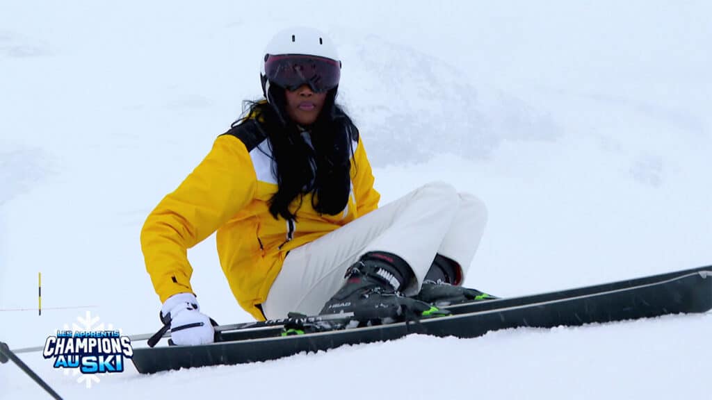 Olivanie en difficulté dans les Apprentis Champions au ski