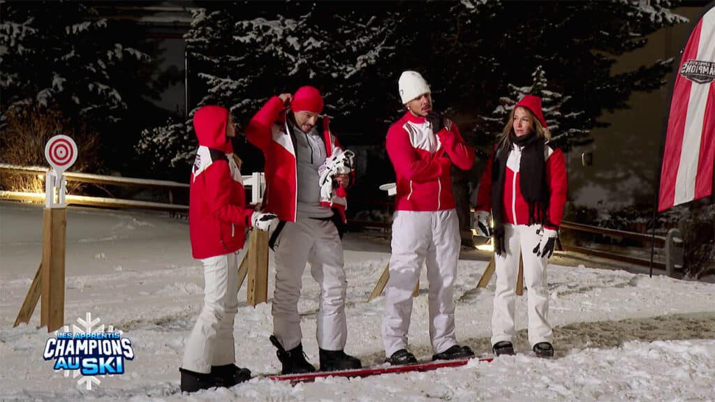 Adixia en veut à Julien d'avoir abandonné le défi des nuls dans Les Apprentis Champions au ski