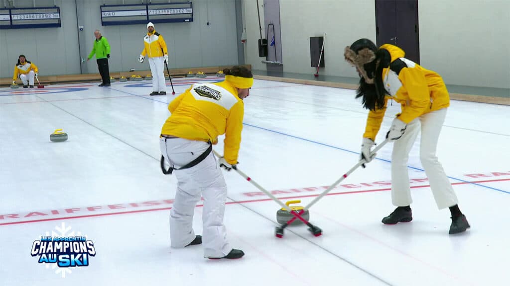 Louison et Olivanie déterminés à remporter l'épreuve des Apprentis Champions au ski du 5 février