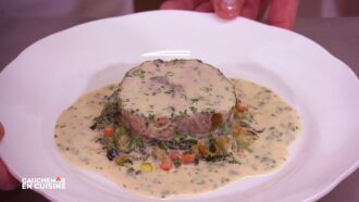 La recette du chou farci à la saucisse de Montbéliard de Philippe Etchebest dans Cauchemar en cuisine