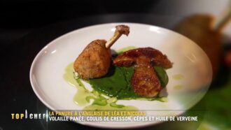 Recette volaille panée à l’anglaise de Louise et Nicolas (Top Chef 2026) : le défi MOF maîtrisé