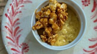 Tous en cuisine avec Cyril Lignac du mercredi 15 juillet : recette de crème au caramel de popcorn